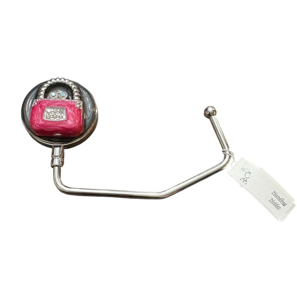 SPRING STREET DESIGN PINK SILVER BAG HANDBAG HOLDER